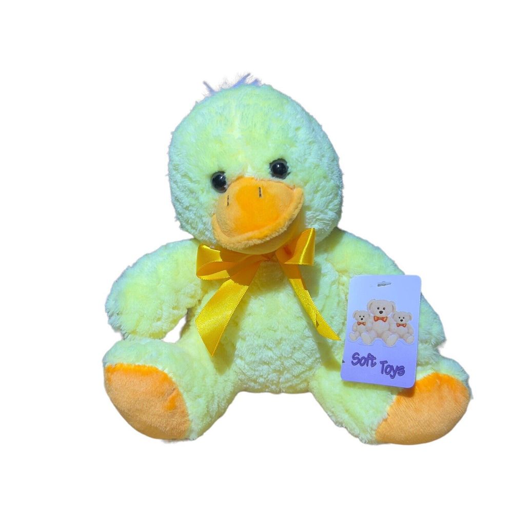 Best Made Toys 8" Yellow Orange Sitting Duck‎ Plush Easter Stuffed Animal Bow